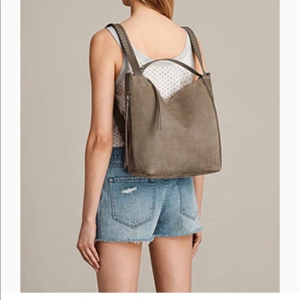EUC All Saints Suede Cooper Backpack